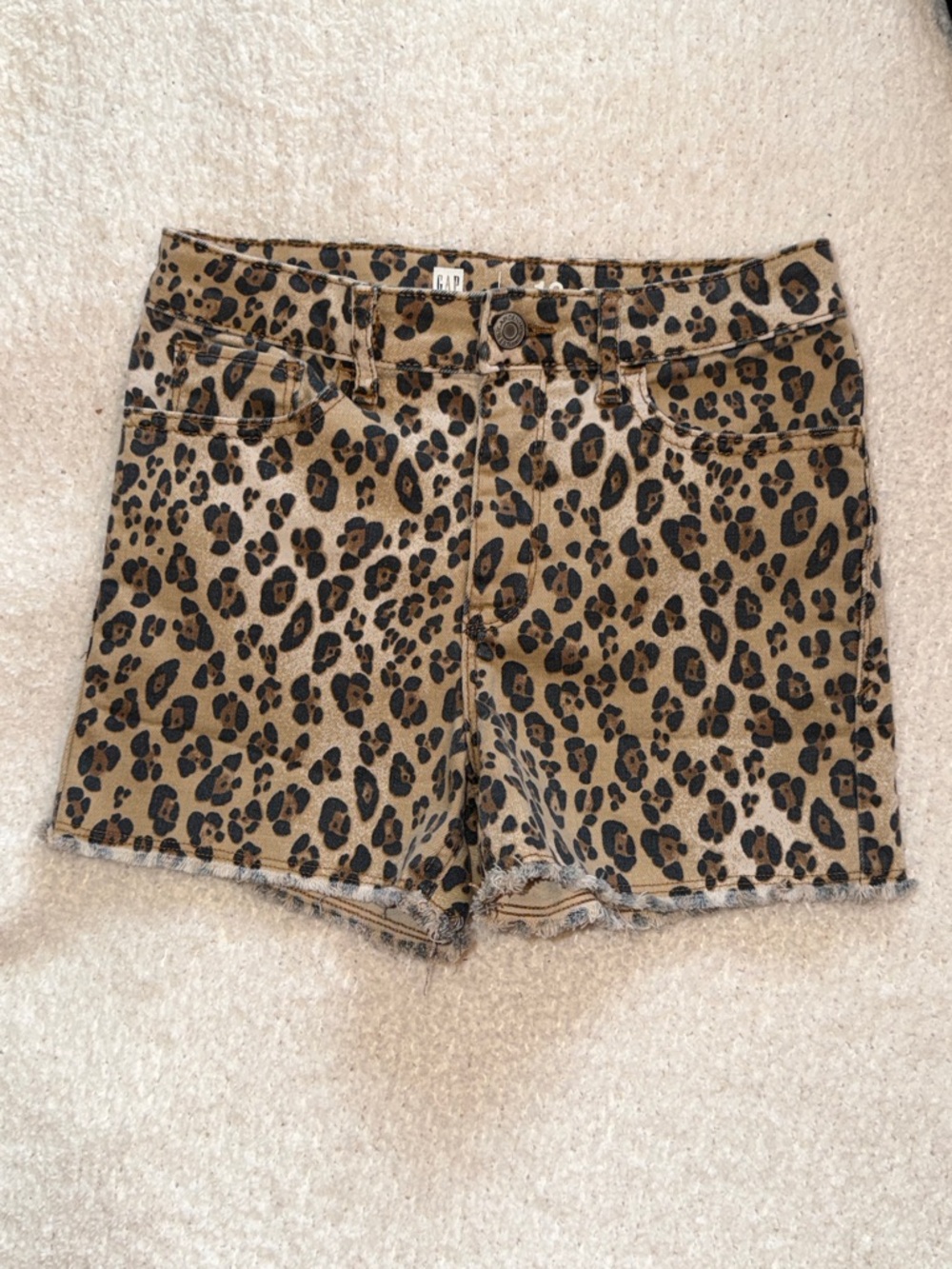 Gap Girls Size 12 Animal Print High Rise Shorts